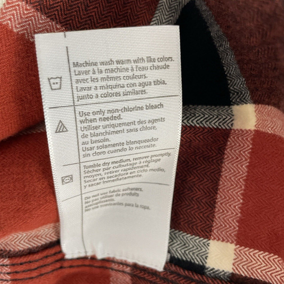 Carhartt Men's Flannel Shirt XXL Hubbard Button Up Plaid Red Workwear 101924 - Picture 6 of 6